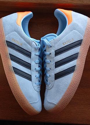 Кроссовки adidas gazelle ig9151 оригинал натуральная замша новые р.36 голубые