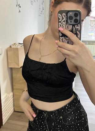 Атласний топ zara