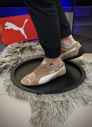 Кросівки puma speedcat, коричневі замша