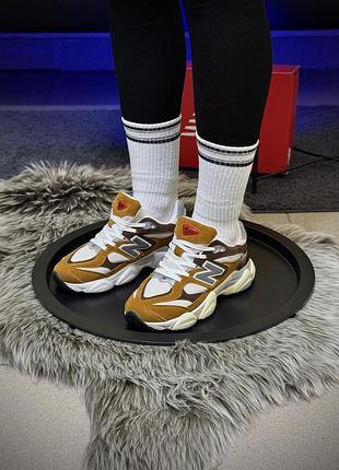 Кроссовки new balance 9060, свет коричневые