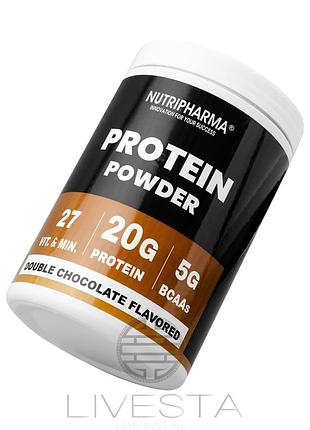 Протеиновый коктейль nutripharma "двойной шоколад", 464 г