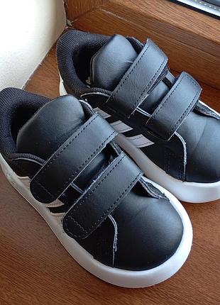 Кроссовки adidas grand court 2.0 id5272 оригинал р.25 черные на липучках