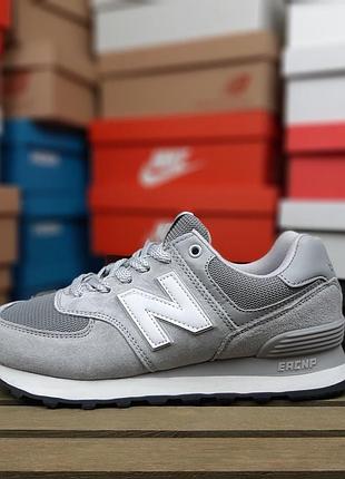 Жіночі кросівки new balance 574 світло сірі