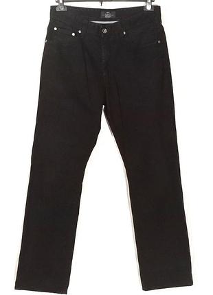 Мужские новые базовые джинсы engbers straight fit, р.50 (l) /(w34 l32) черные стрейч