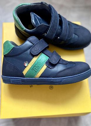 Черевики шкіряні утеплені липучка супінатор 35