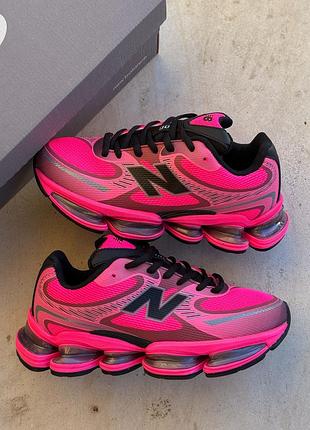 Крутезні яскраві жіночі кросівки new balance abzorb 2000 dragon berry неонові малинові