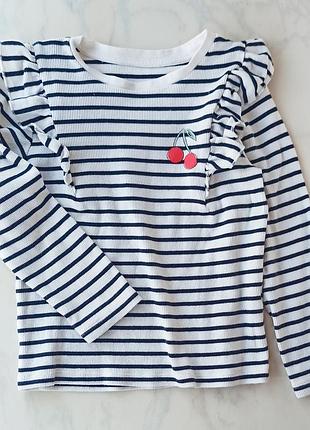 Лонгслив кофточка кофта реглан в полоску matalan 5-6роков