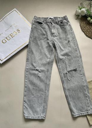 Сірі джинси zara з дірками 11-12 р