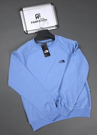 Свитшот the north face в нежном голубом цвете