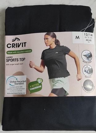 Женская спортивная футболка для бега р.m crivit нижняя