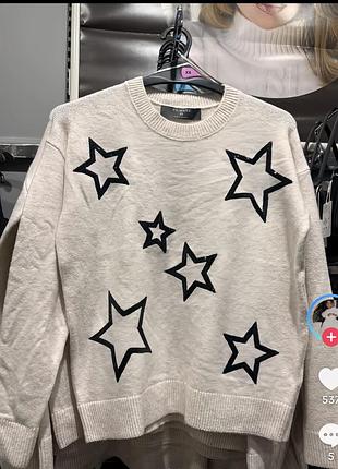 Светр primark із принтом зірок розмір с/м