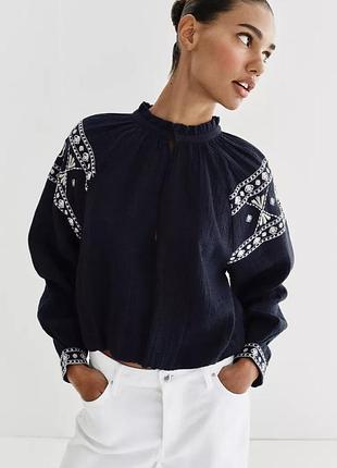 Zara сорочка нова колекція вишиванка розмір м