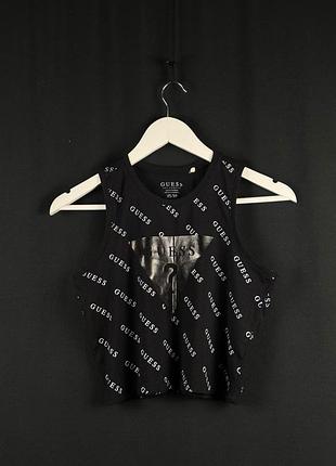 Майка женская, черная, guess, xs, состояние новой. оригинал.