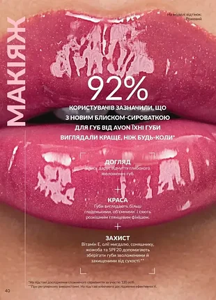 Блиск-сиворотка з пептидами ейвон
