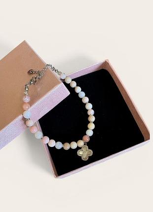 Браслет з рожевого опалу