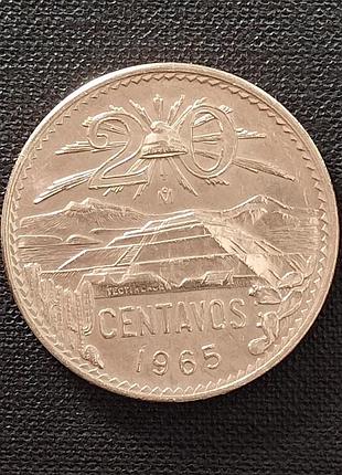 20 сентаво 1965 год мексика сохранен штемпельный блеск