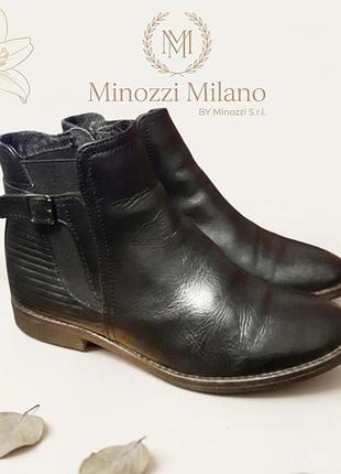 Жіночі черевики,весняні челсі,недорогі,натуральні ботинки minozzi milano,італія,р.37