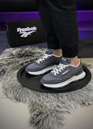 Кроссовки reebok classic, темно серые