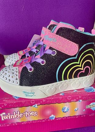 Светящиеся ботинки хайтопи кроссовки skechers