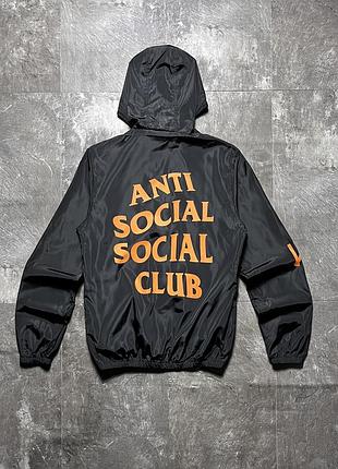 Вітровка vetements x assc ветеменс чорна куртка анті соціал клаб с