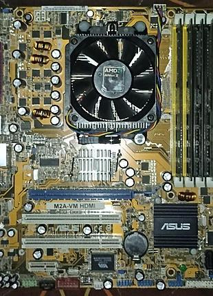 Материнская плата asus m2a-vm hdmi am2+ am3  690g 4xddr2 dvi-d hdmi