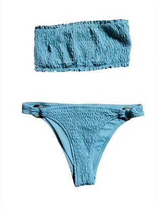 Купальнік бандо жатка censored blue ice