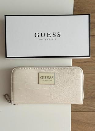 Женский кошелек guess,молочный женский кошелек guess