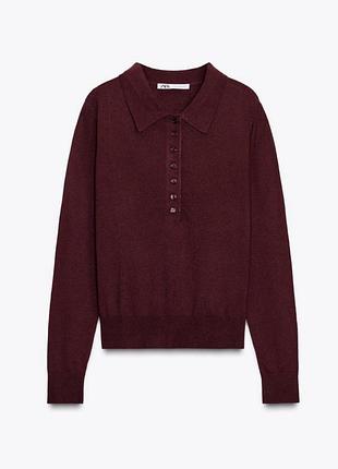 Нове поло светр бургунді zara бордо