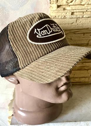 Вельветовая бейсболка с сеткой— тракер von dutch 56—59 см