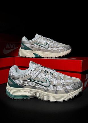 Женские кроссовки nike p-6000 beige green