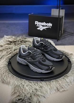 Кросівки reebok premier kfs, сітка (чорно-сірі)