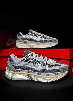 Жіночі кросівки nike p-6000 grey beige green