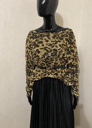 ✅новинка ✅ кофта/ пончо,вільного крою, асеметрична, в прин лео.