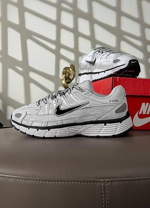 Мужские кроссовки nike p-6000 white black