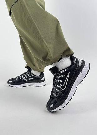 Мужские кроссовки nike p-6000 black white 2