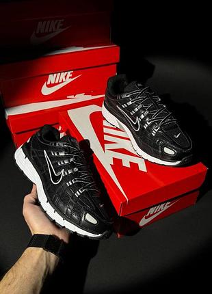 Мужские кроссовки nike p-6000 black white 4