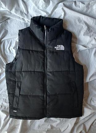 Жилетка the north face 700 (пухова), чорна, тепла