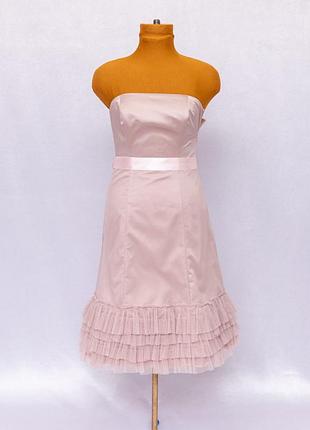 Ніжна коктейльна сукня з рюшами по подолу ✂️debenhams, debut 📍розмір uk 8, eur 36 (xs-s)