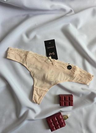 Трусики танга в рубчик hunkemoller l uk 12