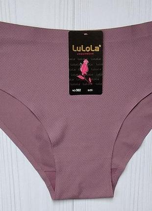 Трусики lulola бесшовные с перфорацией сливовый 302