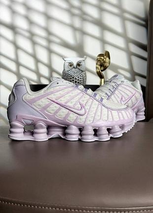 🌺женские кроссовки nike shox tl white purple