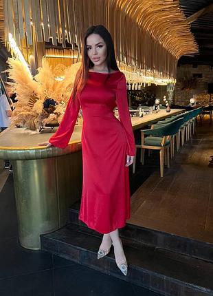 Платье платье миди макси шелковое корсетное на затяжках