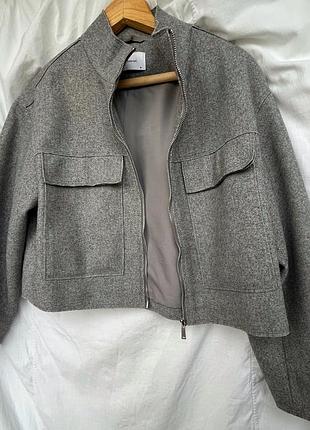 Бомбер жіночий, reserved, сірий, m