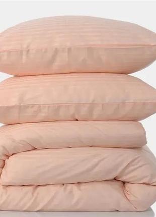 Комплект постільної білизни страйп-сатин 100% бавовна розмір євро та двоспальний