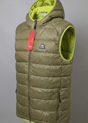 Чоловіча спортивна безрукавка  mapamyumco men's puffer lightweight vest with hood olive l-xl-xxl