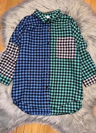 Стильна трендова сорочка oversize на дівчинку 5р next