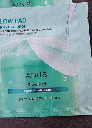 Anua pdrn 100 hyaluronic acid glow pad – зволожуючі тонер-пади з гіалуроновою кислотою і pdrn: 2