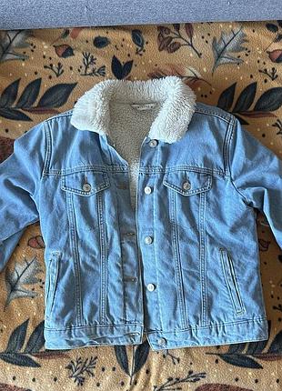 Утеплена джинсова куртка жіноча