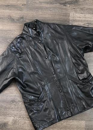 Винтажная кожаная куртка real leather англия оригинальная натуральная кожа