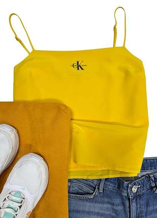 Calvin klein желтая желтая майка топ на бретельках оригинал